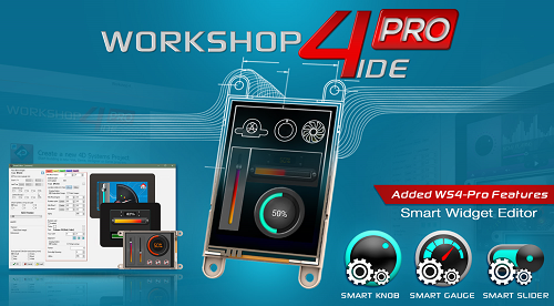 4D Systems adds smart widgets editor tool and smart objects to Workshop4 PRO GUI development tool