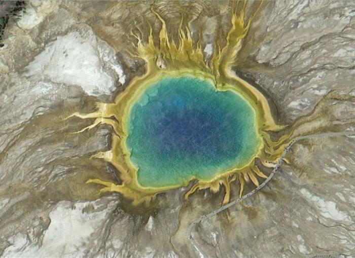 Google Earth Grand Prismatic Spring