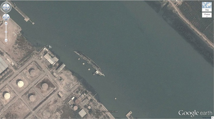 Google Earth Iraq shipwreck