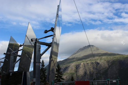 Rjukan mirrors on mountains