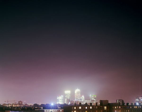 London lit up at night