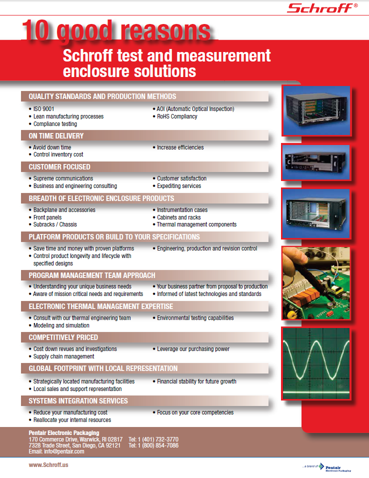 Pentair - Schroff Test & Measurement Enclosure Solutions