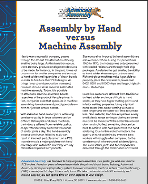 Advanced Assembly - Hand vs. Machine white paper