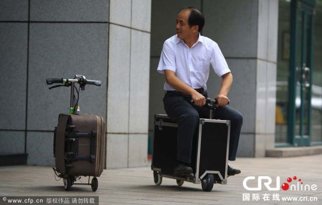 Chinese Farmer on Scooter