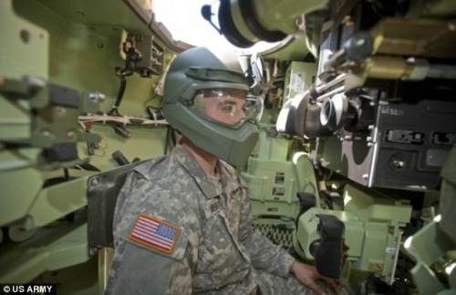 Fake soldier wearing HEaDS-UP helmet