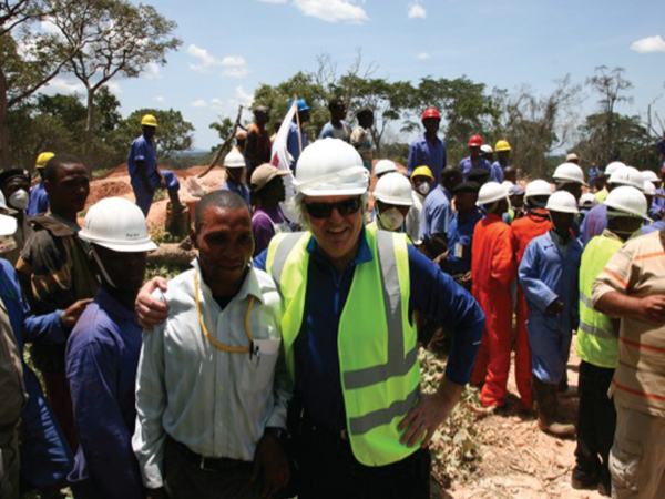 KEMET CEO Per Loof visiting Kisengo mine site