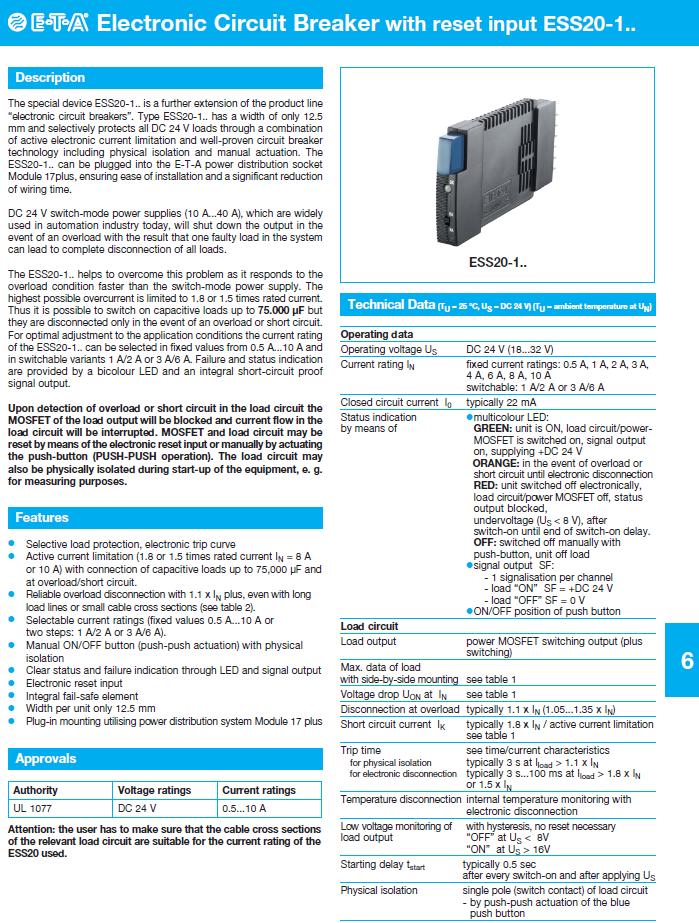 ETA - DESS201_ENG Data Sheet