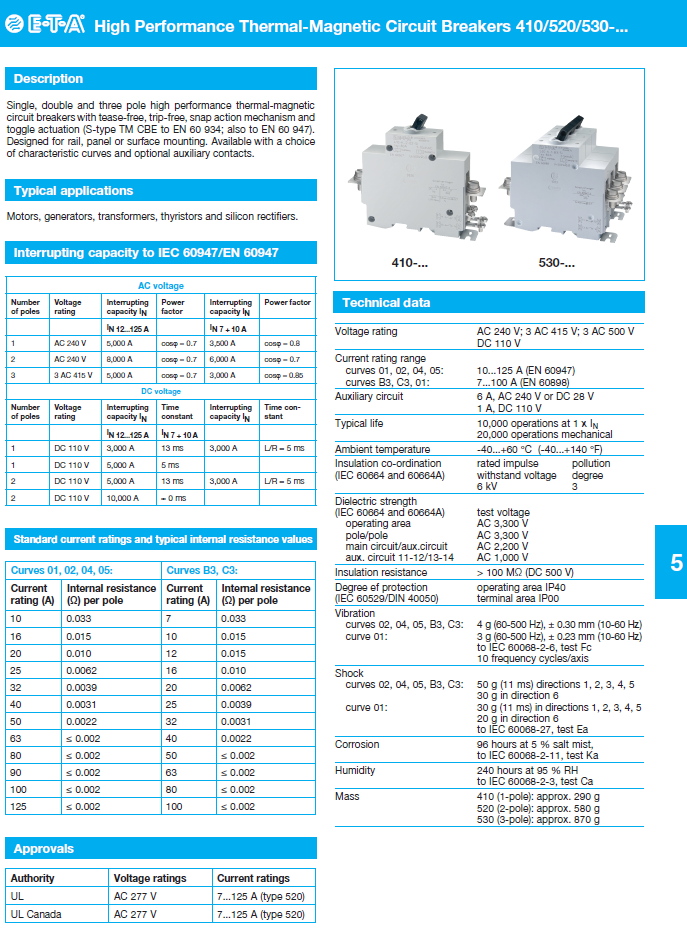 ETA - D410-520-530 ENG Data Sheet