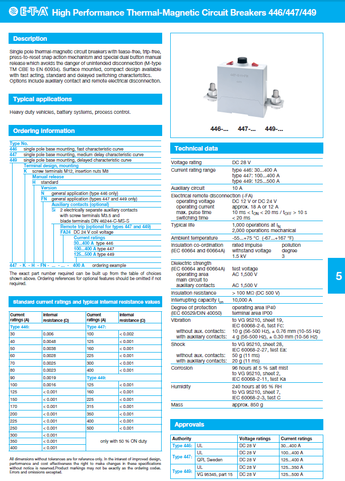 ETA - D446-447-449_ENG Data Sheet