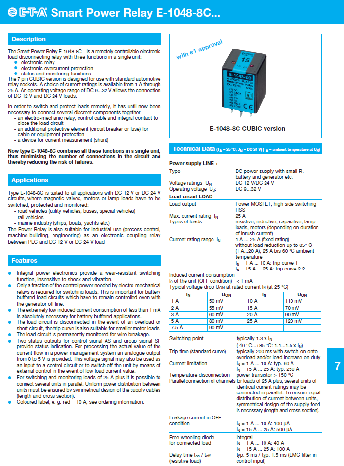 ETA - DE1048_8Cubic_ENG Data Sheet