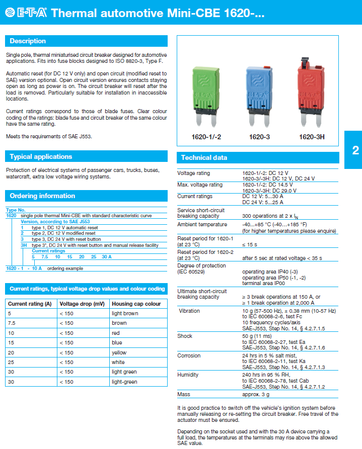 ETA - D1620_ENG Data Sheet