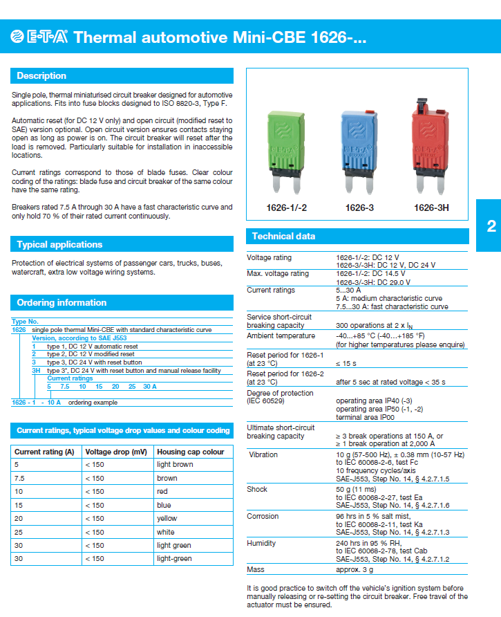 ETA - D1626_ENG Data Sheet