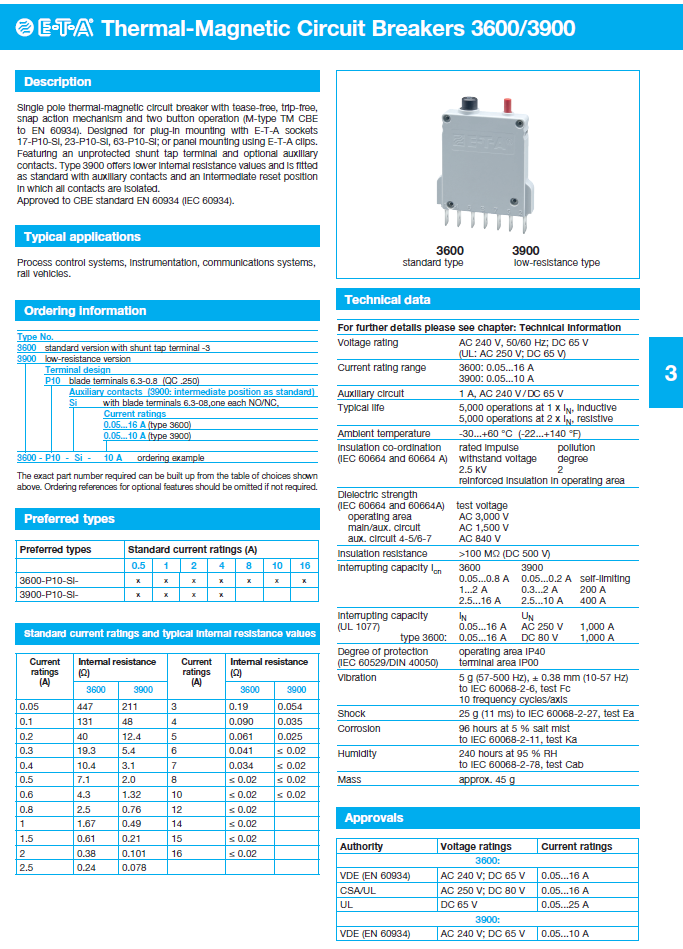 ETA - D3600-3900_ENG Data Sheet