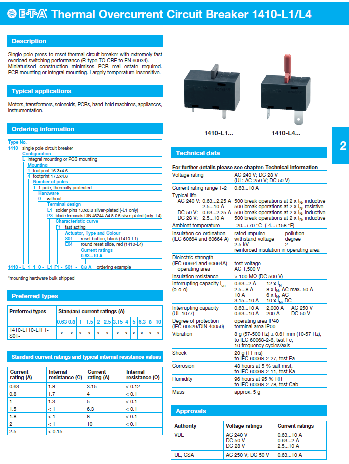 ETA - D1410_L1-L4_ENG Data Sheet