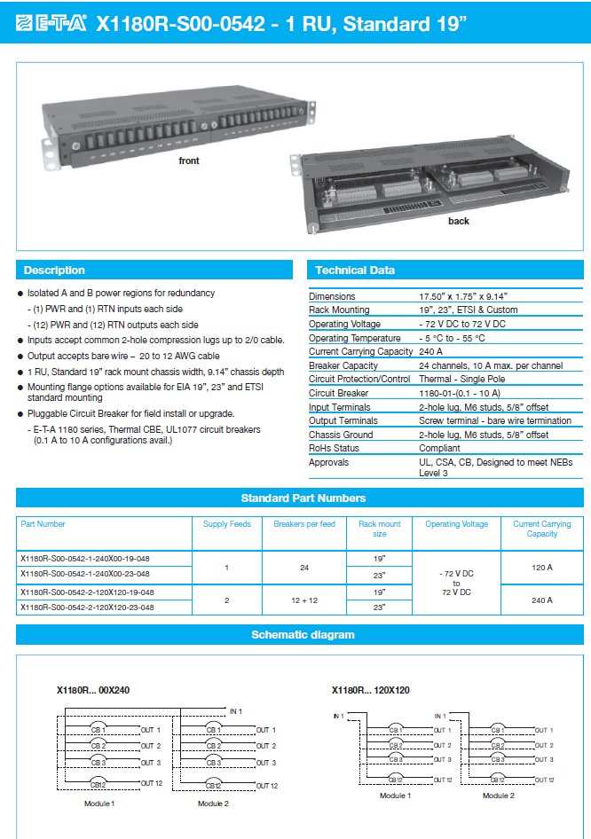 ETA - D_X1180R_S00_0542 Data Sheet