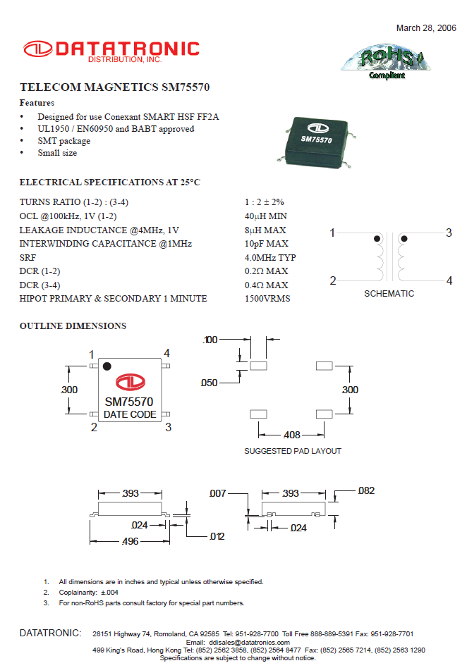 Datatronics - SM7750