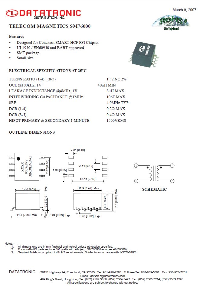 Datatronics - SM7600