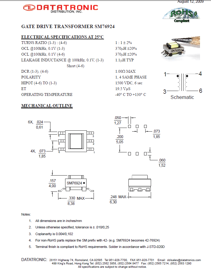 Datatronics - SM76924