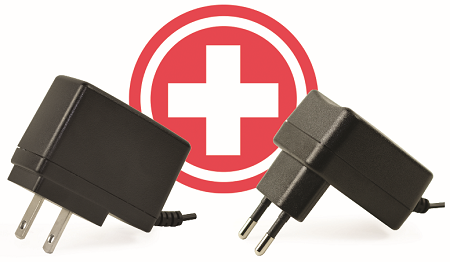 New medical wall plug power adapters comply with IEC 60601-1 4th edition standards