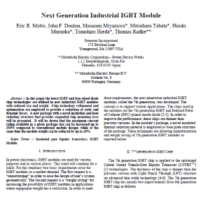 Next Generation Industrial IGBT Module