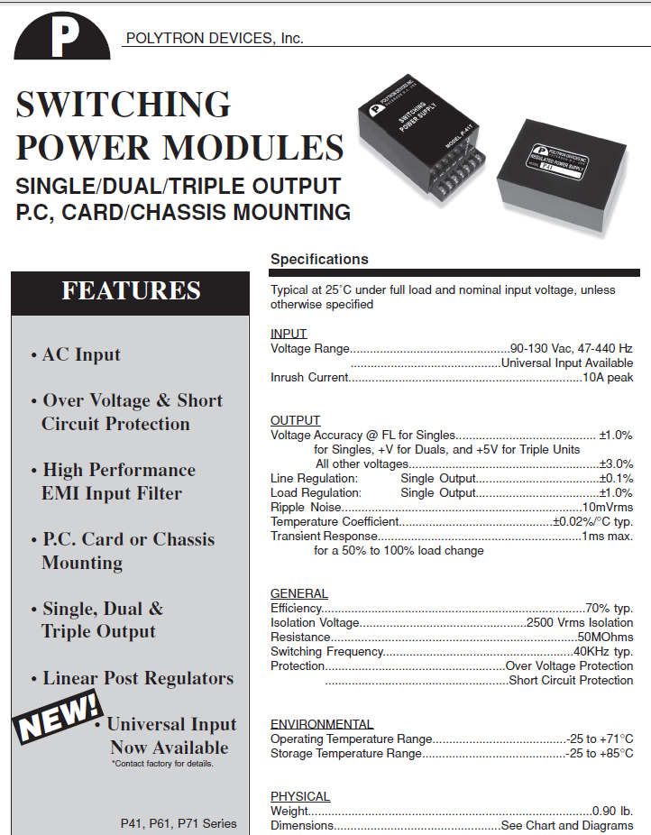 Polytron AC/DC Switching Power