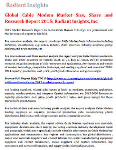 Radiant Insights - Global Cable Modem Research Paper