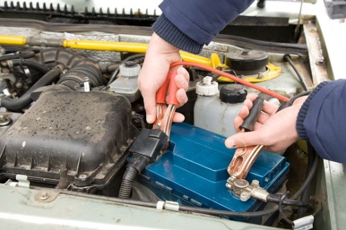 Jump starting a car