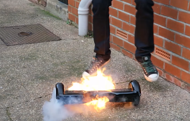 Hoverboard fire