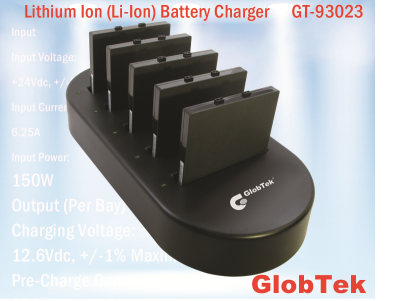 GlobTek GT-93023-12012 multiple bay battery charger 