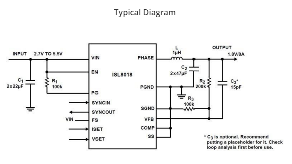 Intersil Corp - ISL8018 DC/DC converter