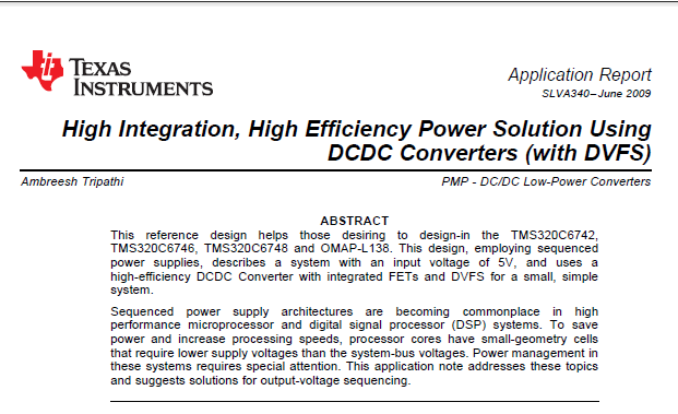 TI - Efficiency Power Solution Using DCDC Converters