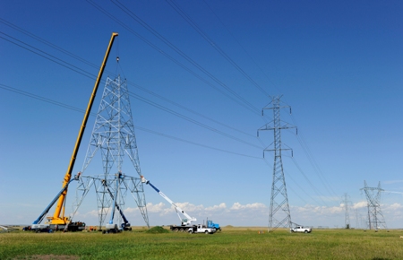 Putting up power lines