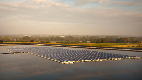 Floating solar panel