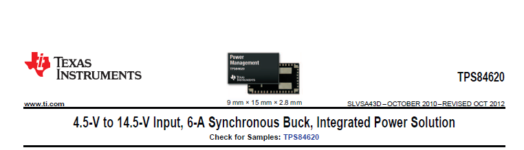 Texas Instruments - TPS84620RUQ