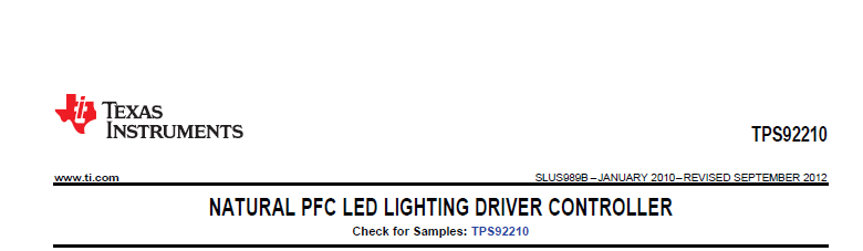 Texas Instruments - TPS92210