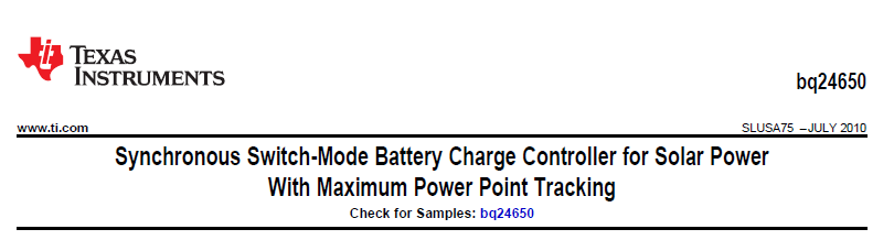 Texas Instruments - BQ24650