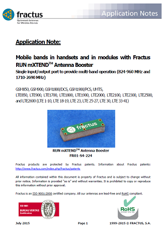 Fractus Antennas - Chip Antenna RUN mXTEND