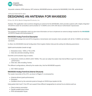 Maxim - Antenna MAX66300 app note