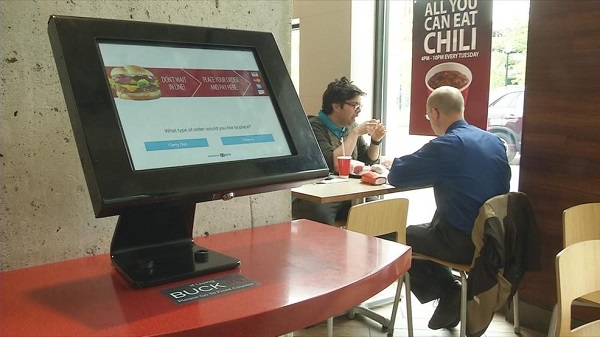 Wendy's self-serve kiosk