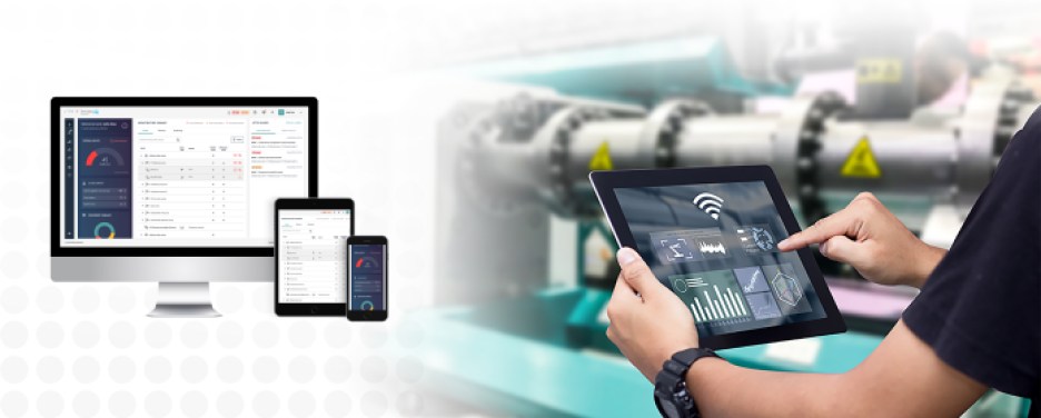 Sensata IQ solution for monitoring industrial assets via remote management via a tablet.