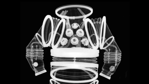 X-ray of space suit chest