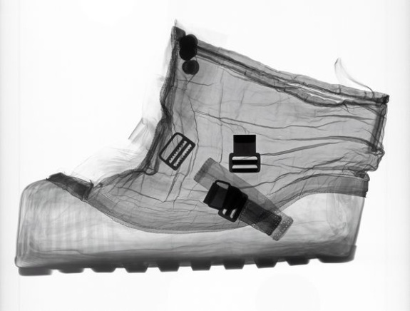 X-ray of space suit boot