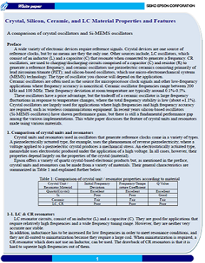 Epson Electronics America - crystal, silicon, ceramic WP