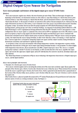 Epson Electronics America - digital output gyro sensor navigation