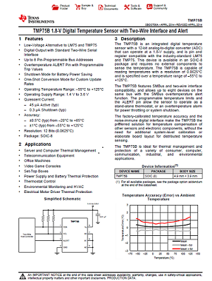 TI - TMP75B 1.8-V Data sheet