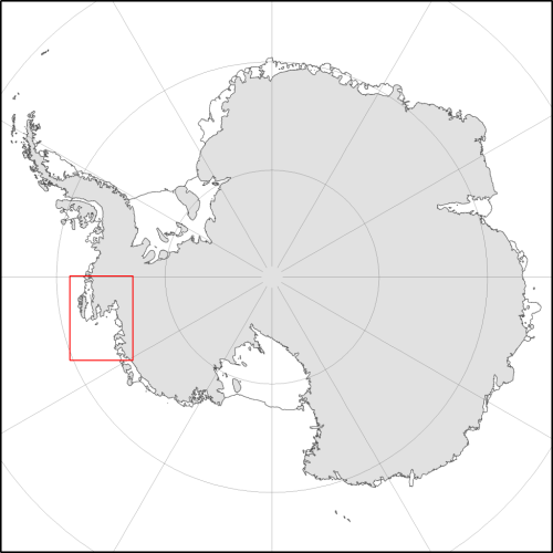 Map of Amundsen Sea - Antarctica