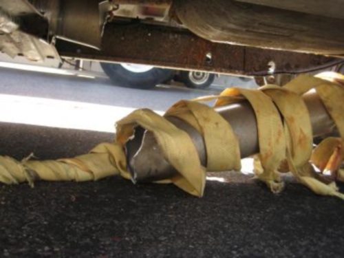 SQUID speed bump tangles up car