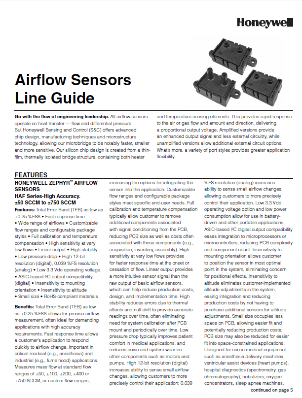 Honeywell S&C - Airflow sensors