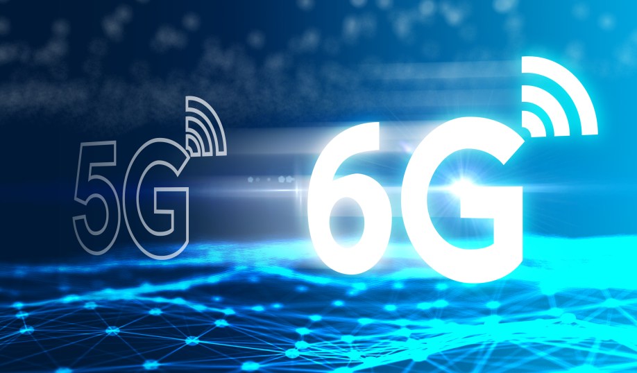 Shutterstock image illustrating transition from 5G to 6G wireless communications.