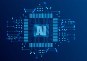 Shutterstock image illustrating AI on a circuit.